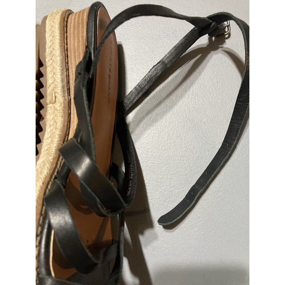 Lucky Brand Womens Nemelli Black Strappy Leather Espadrilles Shoes Size 7.5‎ - Picture 3 of 9